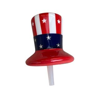 Nora Fleming Home of the Brave Patriotic Hat Mini in Red, White, and Blue